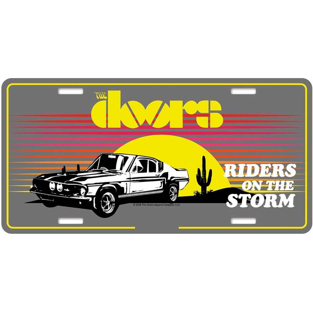 The Doors - Riders On The Storm Metal Wall Sign - Grey/Multicolours